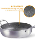 Casseruola Svasata Alta Alluminio Satinato Riciclato – Ø 24/28/32 cm