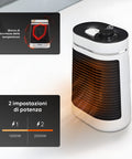 Wintem Stufa Elettrica Termoventilatore 1500W Oscillante con Termostato e 2 Livelli di Potenza Ean-8052286431254