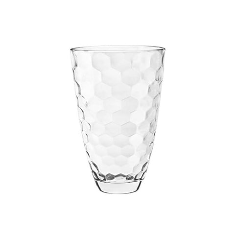 Vaso in Vetro Trasparente 30 cm con Design Nido d'Ape per Casa e Arredamento Ean-8025358206111