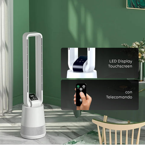 Wintem Zero Blade Rinfrescatore Senza Pale 50W con LED Display,  3 Velocità, Oscillazione, Timer 15h e Telecomando Ean-8052286431728