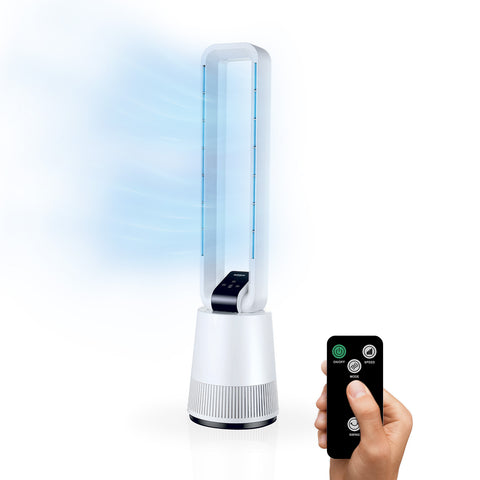 Refroidisseur sans pales 50W moderne avec 3 vitesses, oscillation et télécommande