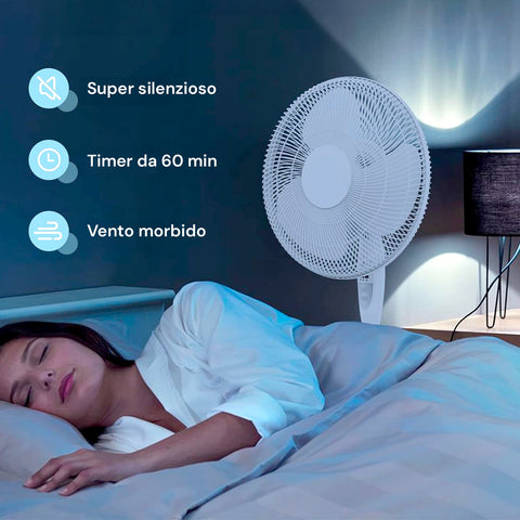 Ventilatore a Piantana 45W 3 Pale con Telecomando, Timer e 3 Velocità Bianco-DCG-ean-8032774626430
