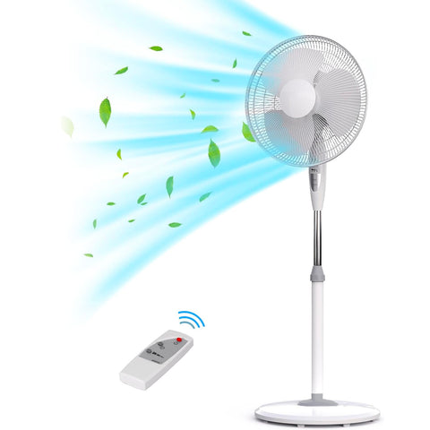 Ventilateur Colonne avec Télécommande, 3 Vitesses, Silencieux et Design Élégant