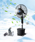 Ventilatore Nebulizzatore 3 Velocità con Serbatoio 41L e Ruote Integrate Nero-DCG-ean-8052780963244