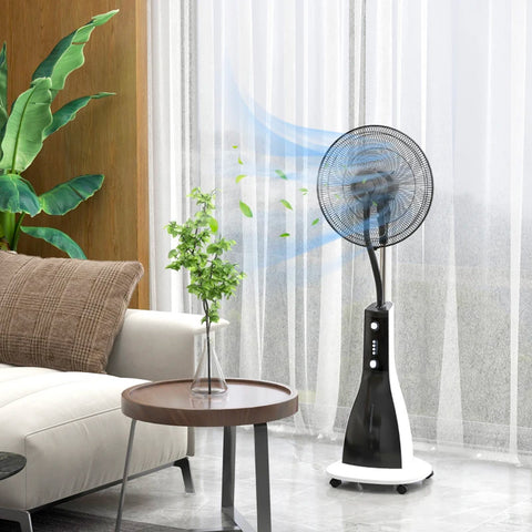 Ventilatore Nebulizzatore a Colonna 90W 3L, 5 Pale, Timer Regolabile Bianco -DCG-Ean-8052780961295