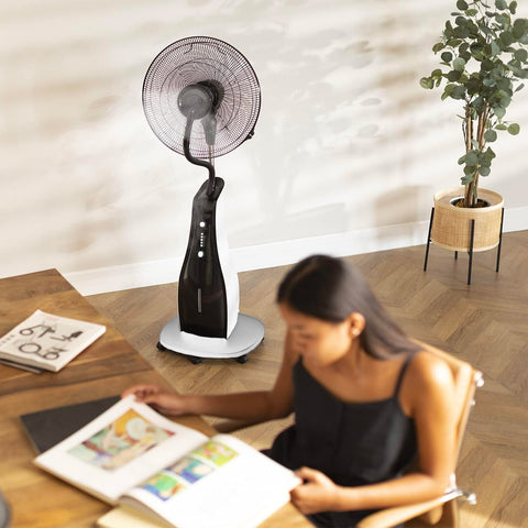 Ventilatore Nebulizzatore a Colonna 90W 3L, 5 Pale, Timer Regolabile Bianco -DCG-Ean-8052780961295