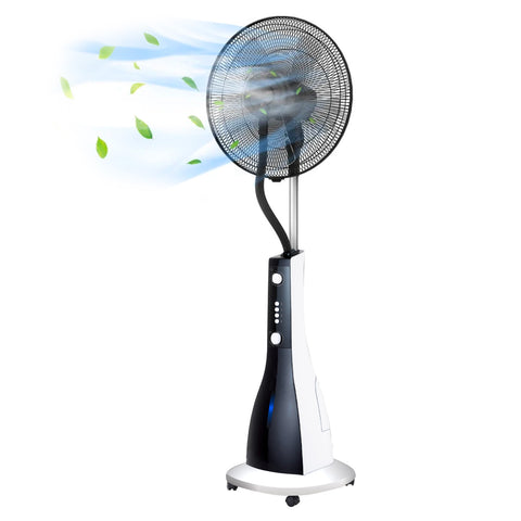 Ventilateur Brumisateur Colonne 90W 3L, 5 Pales, Minuteur Réglable