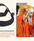 Visiera Protettiva In Pc Con Copricapo Regolabile E Fascia Antisudore