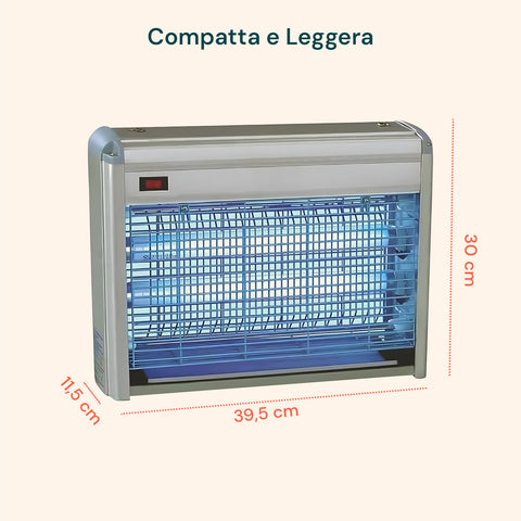 Design compatto e leggero con dimensioni 39,5x11,5x30cm, zanzariera moderna salvaspazio perfetta per ogni ambiente domestico