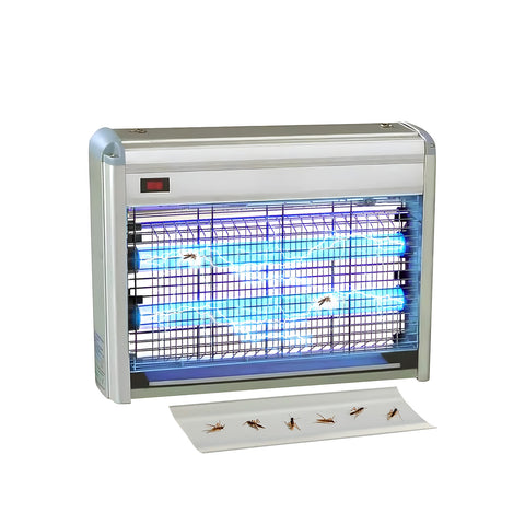 Moustiquaire électrique 30W avec bouton marche/arrêt, tiroir amovible et double tube UV