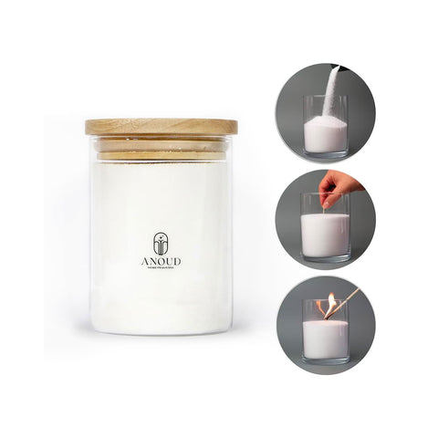 Candela in Polvere Fai da Te 450g con 10 Stoppini – Naturale e Facile da Usare