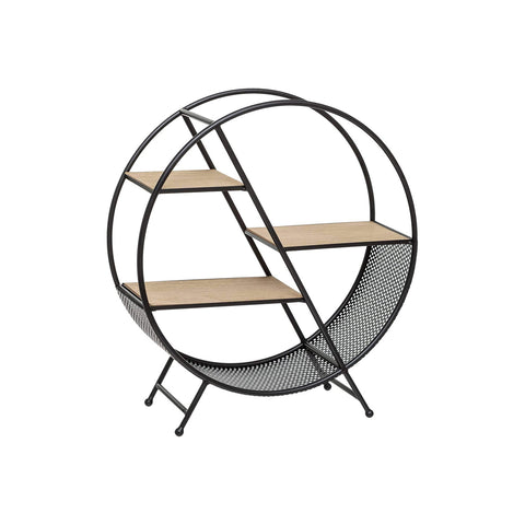 Étagère murale ronde en métal de 55,5 cm