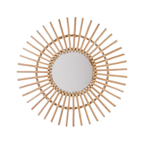 Miroir Soleil En Rotin 58x58cm