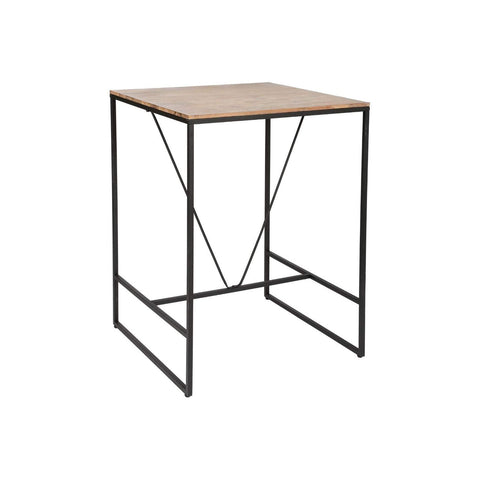 Table de bar en bois et métal 80x80x98cm