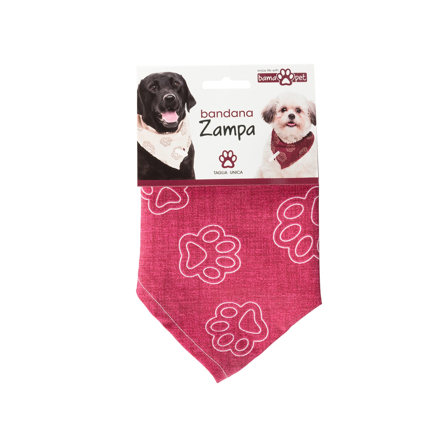 immagine-1-bama-bandana-in-tessuto-con-zampa-60x60cm-ean-8007633191299