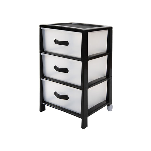 Commode Futura à 3 Tiroirs Noire
