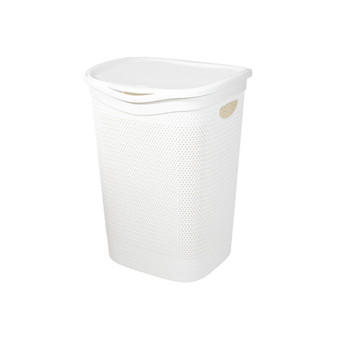 Panier à linge Tressé 55l Blanc