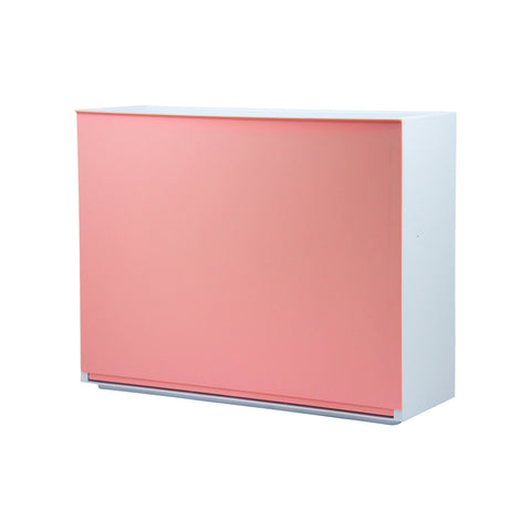 Meuble à chaussures lisse mural 16x51,5x39cm Rose Poudré