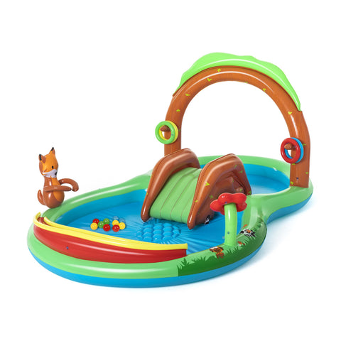 Piscine avec toboggan et jet d'eau 295x130cm