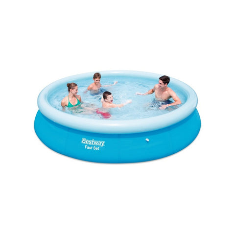 Piscina Fuori Terra Gonfiabile da Giardino 366x76cm con Toppa Riparazione
