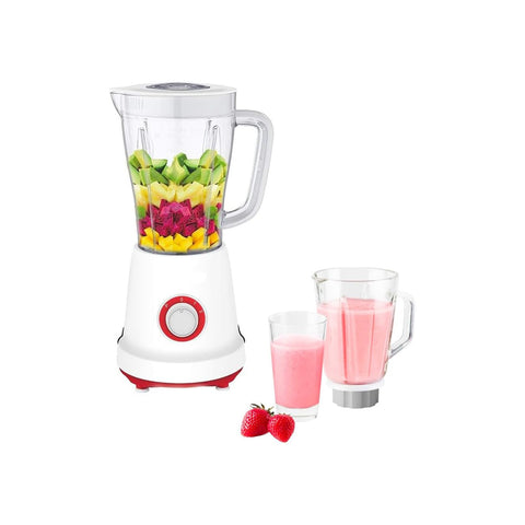 Blender avec verseuse en verre de 1,5 L 500 W Rouge