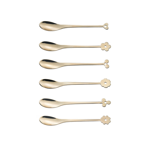 Cuillères à cappuccino et à salade de fruits, lot de 6