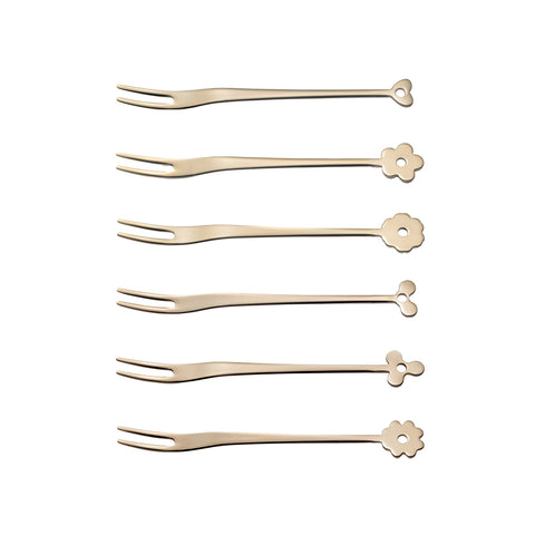 6 Fourchettes à Cocktail Party Cadeau