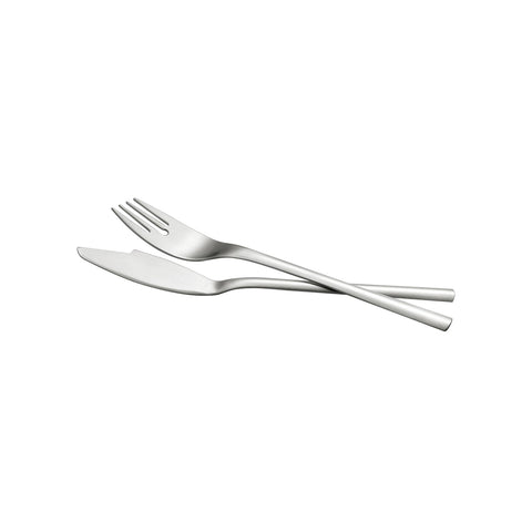 Ensemble de 2 couverts de service à poisson en acier