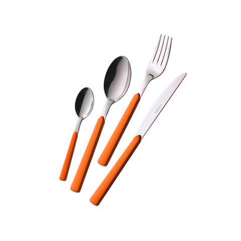 Set 24 couverts en acier Fast Orange