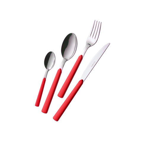 Set de 24 couverts en acier Fast Rouge