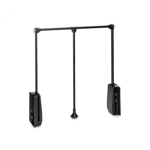 Porte-vêtements relevable pour armoire en acier 83-115x84cm noir