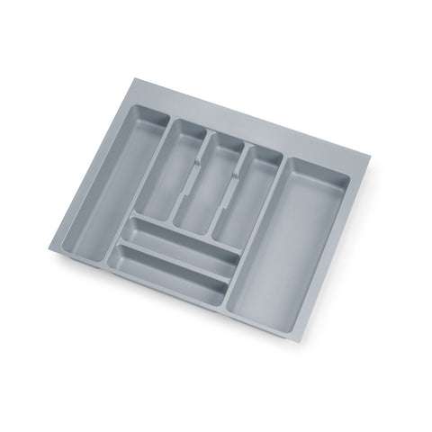 Range-couverts ajustable en plastique pour tiroir 60cm Gris
