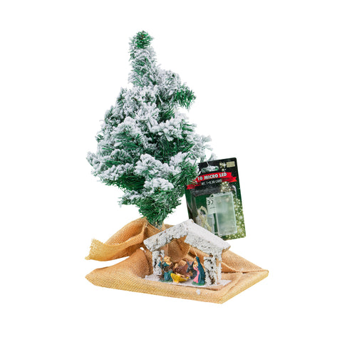 Sapin de Noël avec Nativité 20x43cm