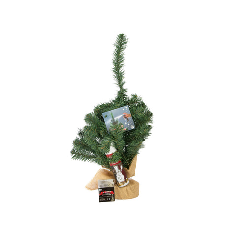 Sapin de Noël enneigé avec lumières LED 50 cm