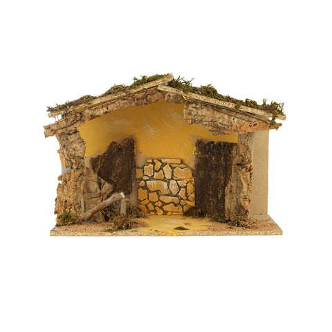 Crèche en bois 26x50x29cm