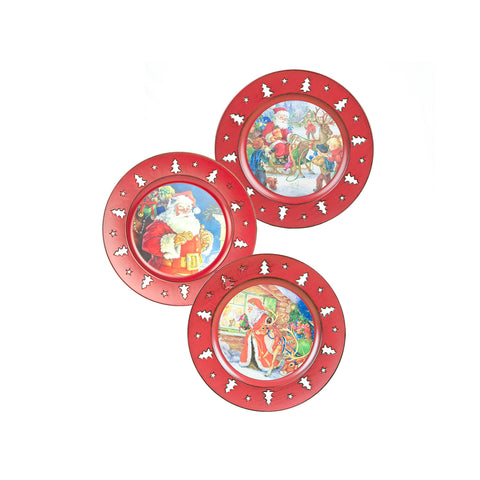 Assiette avec décor de Noël Plastique 33cm