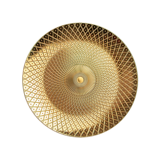 immagine-1-euronatale-piatto-da-portata-in-plastica-rombi-concentrici-33cm-gold-ean-8019959872394