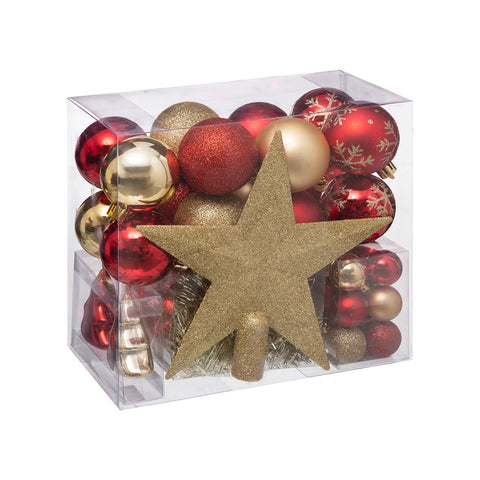 Set de 44 Boules et Décorations pour Sapin de Noël