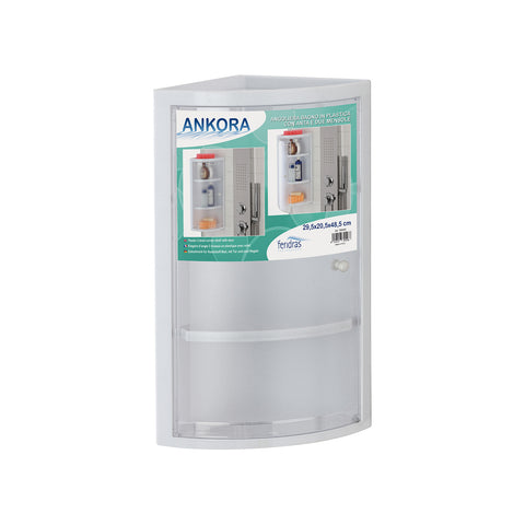 Étagère d'angle avec porte en plastique Ankora