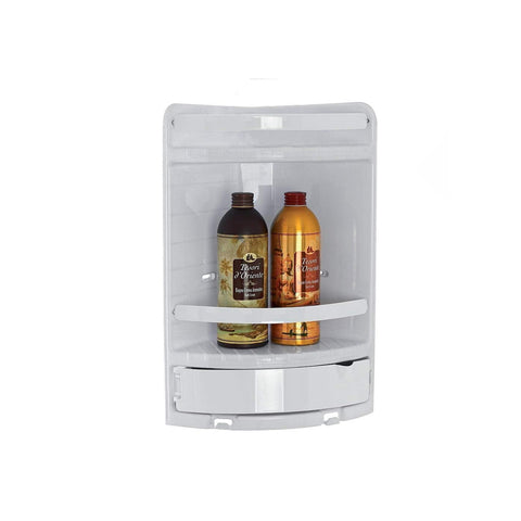 immagine-1-feridras-angoliera-per-doccia-a-2-ripiani-con-cassetto-in-plastica-bianco-20x20x41cm-ean-8033237844217