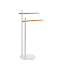 immagine-1-feridras-piantana-portasciugamani-2-bracci-in-bambu-in-acciaio-bianco-22x805x22cm-ean-8056471553301