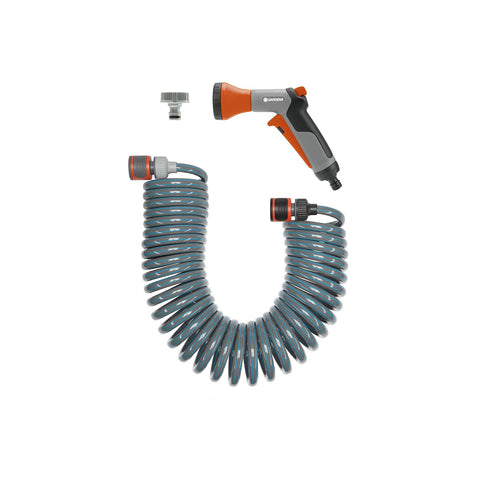 Tuyau d'arrosage spiralé 10m