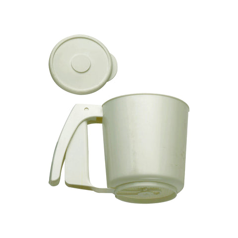 Saupoudreur de Farine en Plastique Blanc