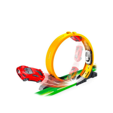 Circuit cascadeur Looping infernal avec 7 voitures