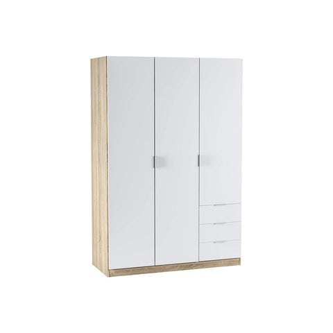 Armoire 3 Portes et 3 Tiroirs 180x121x52cm