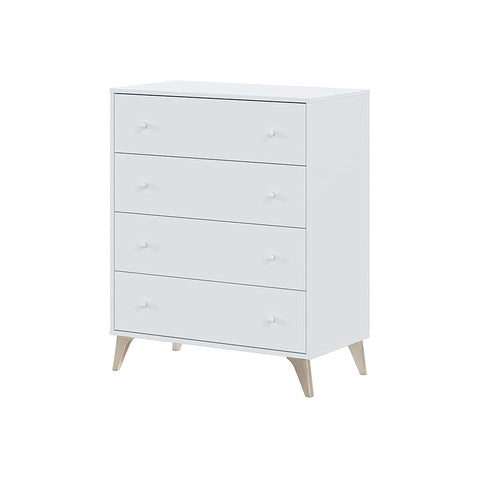Commode à 4 Tiroirs Blanc 77x95x40cm