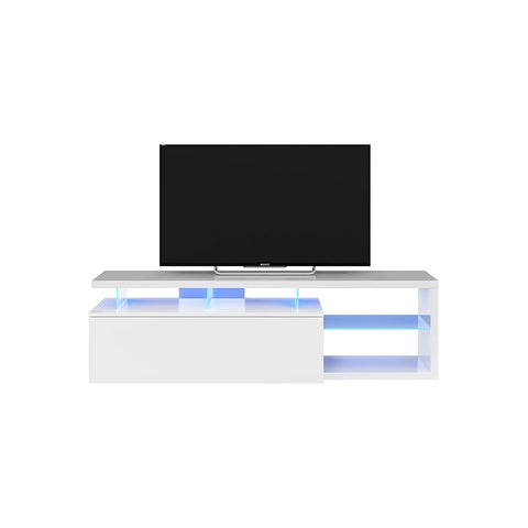 Meuble TV de salon blanc 43x150x41cm