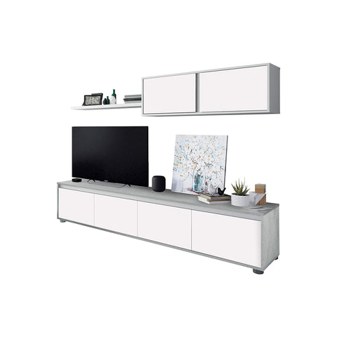 Meuble mural ouvert blanc 43x41x200cm