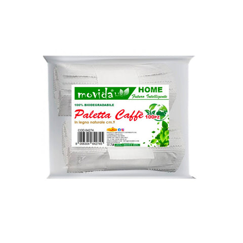 Palette en bois pour café 9cm Lot de 100