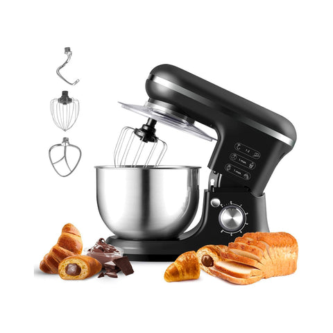 Robot Pétrin Mélangeur Multifonction 6.5l En Acier Inoxydable 1700w Noir